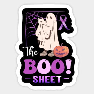 The boo sheet - Domestic Violence - Halloween Purple Ribbon Sticker